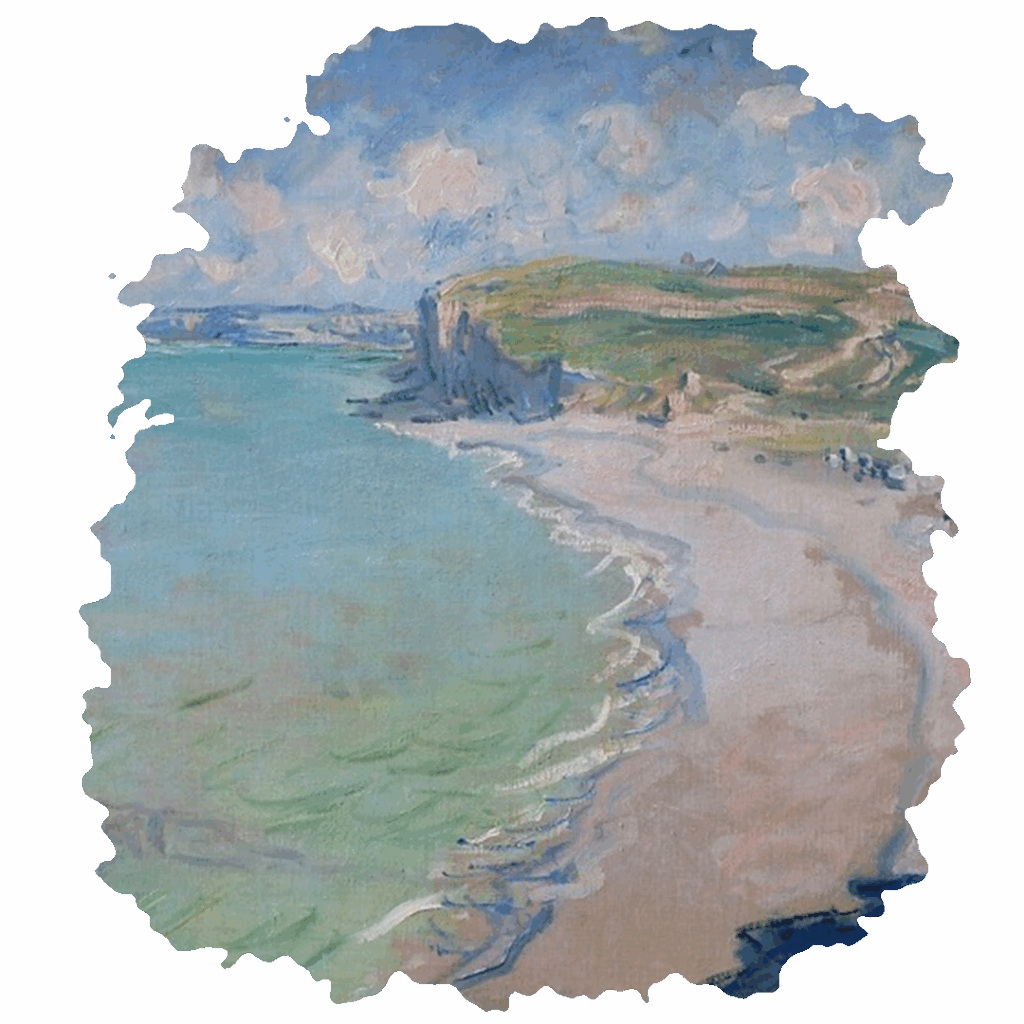 Fragment obrazu "Plaża w Pourville", który znajduje się w Poznaniu, do którego odbędzie się wycieczka