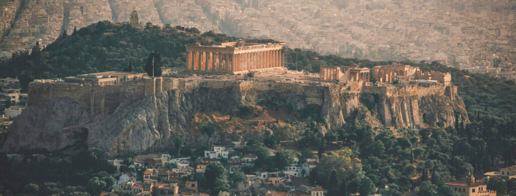 Widok z lotu ptaka na Akropol